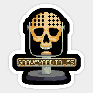 8Bit Skull Mic Sticker